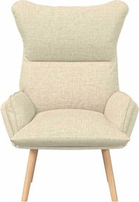 vidaXL Πολυθρόνα Κρεμ 69 x 74 x 93 εκ. Ύφασμα και Κόντρα Πλακέ
