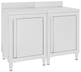 vidaXL Ερμάριο Πάγκος Εργασίας 120 x 60 x 96 εκ. από Ανοξείδωτο Ατσάλι