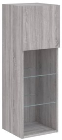 vidaXL Έπιπλο Τηλεόρασης με LED Γκρι Sonoma 30,5x30x90 εκ.