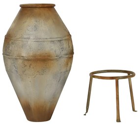 Βάζο Home ESPRIT Μπεζ Μέταλλο 49 X 49 X 93 cm