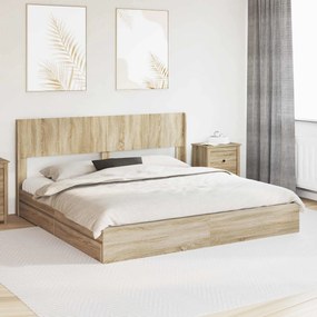 vidaXL Καλάθι με αποθήκη και κεφαλάρι Sonoma Δρυς 180 x 200 cm