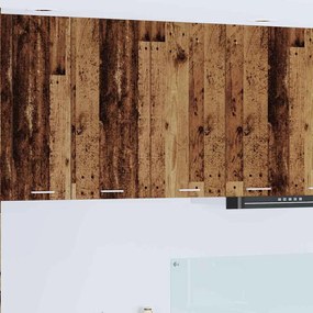 vidaXL Κρεμαστό ντουλάπι με ράφι Riga Παλιό Ξύλο 80 x 31 x 80 εκ.