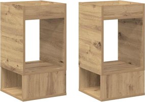 vidaXL End Table 2 pcs Artisan Oak 30 x 30 x 56 εκ. Επεξεργασμένο ξύλο