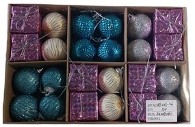 Σετ Χριστουγεννιάτικα στολίδια - 4cm - 24pcs - 023261-023261