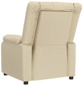 vidaXL Πολυθρόνα με Ανύψωση Κρεμ Υφασμάτινη