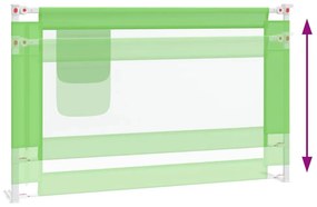vidaXL Μπάρα Κρεβατιού Προστατευτική Πράσινη 120 x 25 εκ. Υφασμάτινη