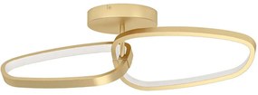 Φωτιστικό Οροφής - Πλαφονιέρα Lodosa 390204 72x22,5cm Dim Led 3300lm 25W 3000K Brass Eglo Aluminum,Plastic,Steel