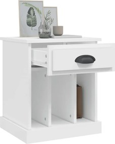 vidaXL Κομοδίνο Λευκό 43 x 36 x 50 εκ.
