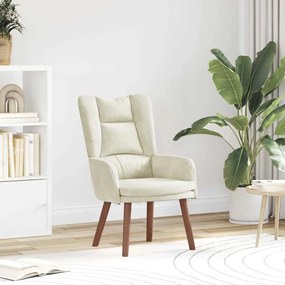 vidaXL Χαλαρωτική Πολυθρόνα Κρεμ 63 x 67 x 94 εκ. Βελούδο