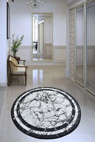 Χαλί Marmor Djt 882CHL2157 White-Black Conceptum Hypnose 120X120cm Round
