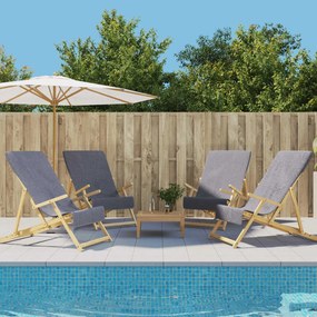 Πετσέτες Θαλάσσης 4 τεμ. Ανθρακί 60 x 135 εκ. Ύφασμα 400 GSM