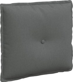 vidaXL Μαξιλάρι Πλάτης Σκούρο Γκρι 50 x 19 x 45 εκ ύφασμα