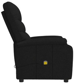 vidaXL Πολυθρόνα Μασάζ Μαύρη Υφασμάτινη