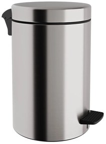 Κάδος Απορριμμάτων Μπάνιου (Φ25x40) Pam &amp; Co 12lt 12-300-011 Matt Inox