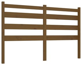Κεφαλάρι Κρεβατιού Μελί 186 x 4 x 100 εκ. από Μασίφ Ξύλο Πεύκου - Καφέ