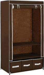 vidaXL Ντουλάπα Καφέ 87x49x159 εκ. Ύφασμα
