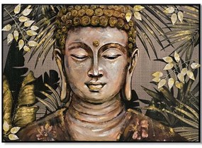 Πίνακας Καμβάς Buddha 108-224-056 122x5x82cm Multi Horizontal Plastic,Canvas