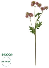 GloboStar® Artificial Garden PURPLE DANDELION BOUQET 21364 Τεχνητό Διακοσμητικό Ταραξάκο Μπουκέτο Y62cm