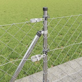 vidaXL Συρματόπλεγμα με Σκυρόδεμα 10 x 0,4 m Ασημί Δίχτυ