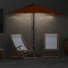 vidaXL Ομπρέλα Κήπου Τερακότα 294 x 150 x 223 εκ ύφασμα