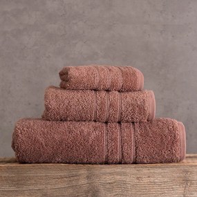 Πετσέτα Aria Mocca Ρυθμός Face 50x90cm 100% Cotton Foam
