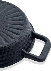Σετ 3 τεμαχίων τηγανιών από χυτοσίδηρο με αντικολλητική βάση Μαύρο