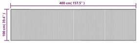 Χαλί Ορθογώνιο Καφέ 100 x 400 εκ. Μπαμπού - Καφέ