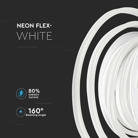 Αδιάβροχη Led Ταινία NEON FLEX 24V 10m Ψυχρό Λευκό V-TAC 2512