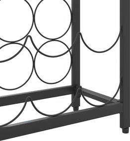 vidaXL Ραφιέρα Κρασιών 27 Μπουκ. Μαύρη 34x18x100εκ Σφυρήλατο Σίδερο