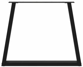 vidaXL Πόδια Τραπεζαρίας Σχήματος V 2 τεμ. Μαύρο 80x(72-73,3) εκ. Ατσάλι