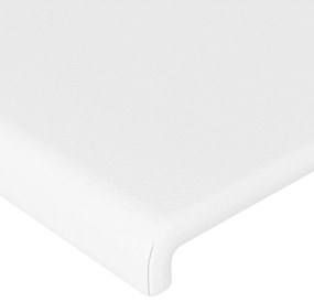 vidaXL Κεφαλάρι με Πτερύγια Λευκό 103x23x118/128 εκ. Συνθετικό Δέρμα