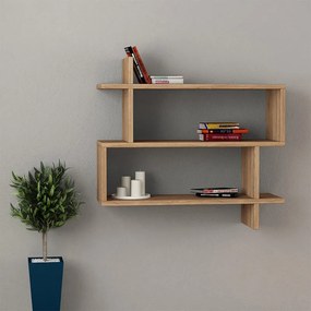 Ραφιέρα τοίχου Paralel Megapap χρώμα sapphire oak 70x22x65εκ.