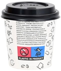 vidaXL Ποτήρια Καφέ Χάρτινα με Καπάκια 120 ml 1000 Τεμάχια Λευκά/Μαύρα