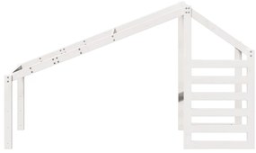 vidaXL Οροφή Κρεβατιού Παιδική Λευκό 198x87x113 εκ. Μασίφ Ξύλο Πεύκου