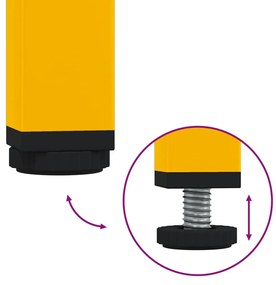 Έπιπλο Τηλεόρασης Μουσταρδί 101,5x39x43,5 Ατσάλι Ψυχρής Έλασης - Κίτρινο