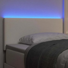 vidaXL LED κεφαλάρι με κεφαλάρι Κρεμ 100 cm Υφασμάτινο Κορντουρά
