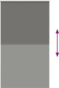 vidaXL Roller Blind Blackout γκρί 130x210 cm Πλάτος υφάσματος 126,6cm