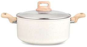 Κατσαρόλα Voltz Nice OV54418E20, 20x9.5 cm, 2.9 l, Μαρμάρινο φινίρισμα, Επαγωγή, Κρέμα μελανζέ
