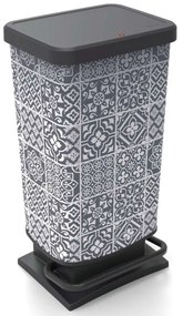 Κάδος Απορριμμάτων Paso 06910.001 Tiles 40Lt Grey Metal, Plastic