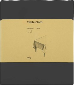 vidaXL Ύφασμα Τραπέζης Σκούρο Γκρι 110 x 160 cm Πολυεστέρας Ορθογώνιος