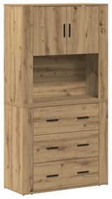 vidaXL Μπουφές artisan δρυς 80 x 33 x 150 εκ Επεξεργασμένο ξύλο
