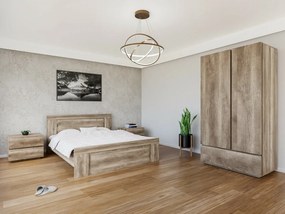 Κομοδίνο Boston V101, Monument δρυς, Αριθμός συρταριών: 2, 50x61x46cm, 23 kg, Πλαστικοποιημένη μοριοσανίδα | Epipla1.gr