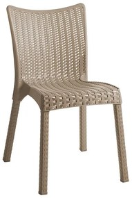 Chair Confident PP color cappucino 50x55x83 εκ.