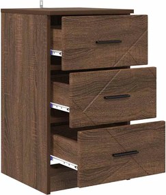 vidaXL Κομοδίνο Καφέ δρυς 38 x 38 x 66 εκ Επεξεργασμένο ξύλο