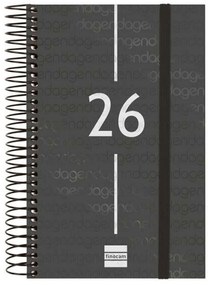 Ατζέντα Finocam YEAR Μαύρο 11,7 x 18,1 cm 2026