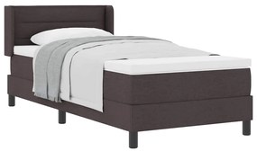 vidaXL Κρεβάτι box spring με στρώμα με στρώμα Σκούρο Καφέ 80 x 200 cm
