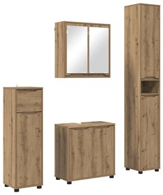 vidaXL Σετ Επίπλων Μπάνιου 4 pcs Artisan Oak Επεξεργασμένο ξύλο