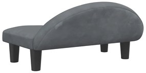 vidaXL Κρεβάτι Σκύλου Σκούρο Γκρι 70x52x30 εκ. Βελούδινο