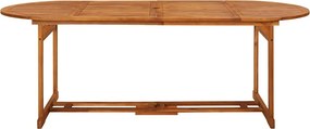 vidaXL Σετ Τραπεζαρίας Κήπου 9 Τεμαχίων 220x90x75 εκ. Μασίφ Ακακία