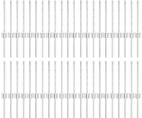 vidaXL Πό posts φράχτη 44 pcs Ασημί Γαλβανισμένος χάλυβας
